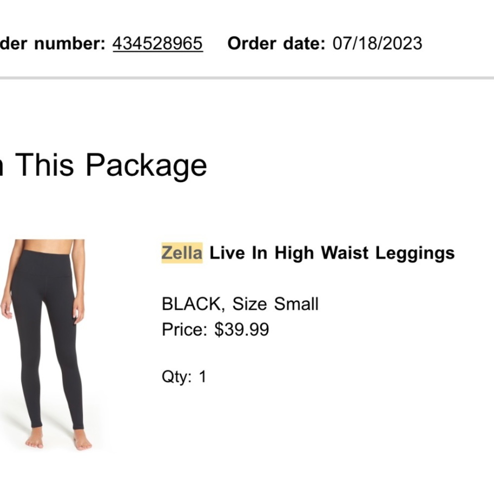 Zella leggings - size small